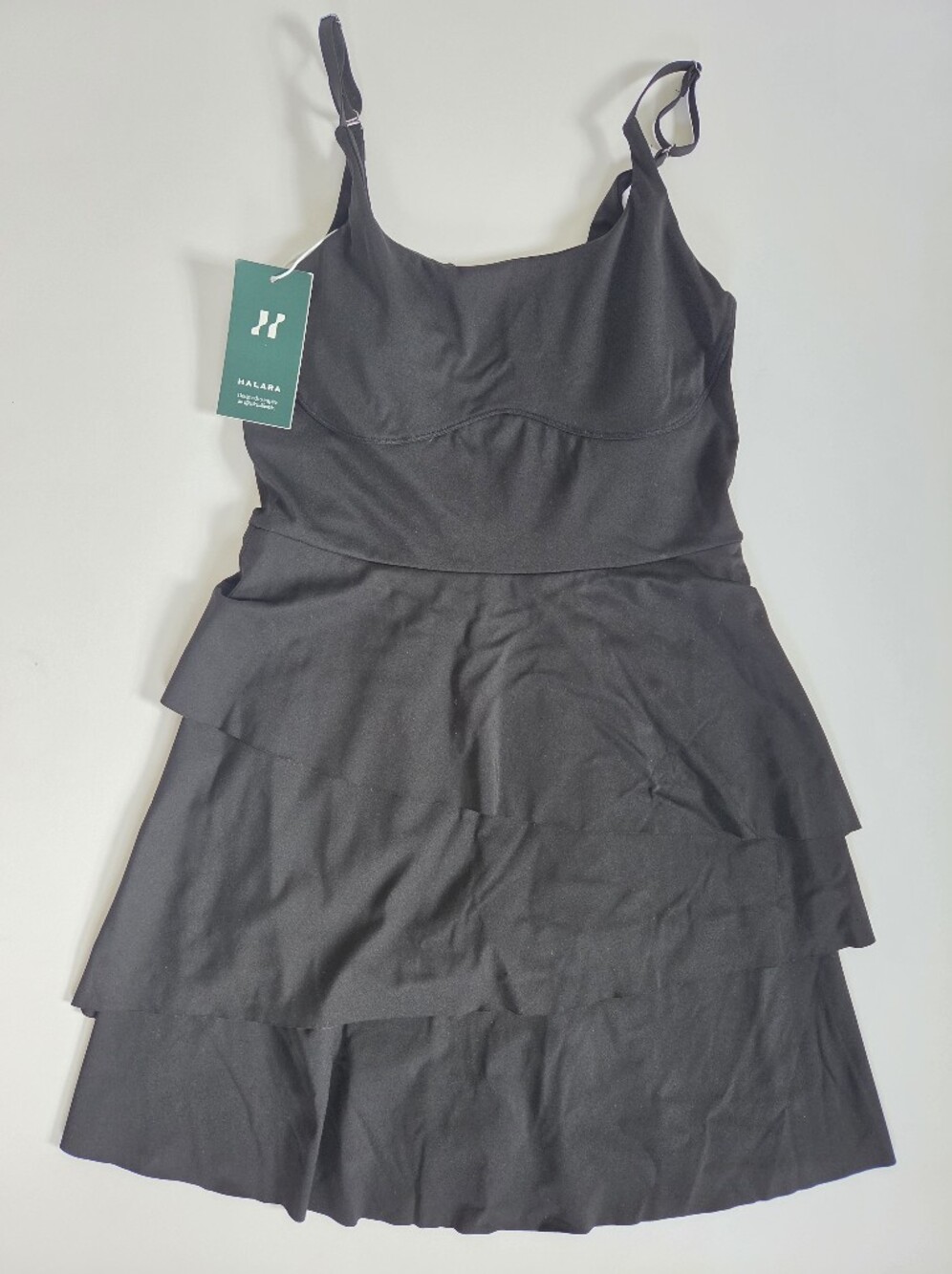 NWT SoftlyZero Airy*SoftlyZero Airy Tiered Ruffle 2-in-1 black size S